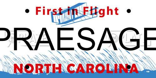 PRAESAGE North Carolina License Plate