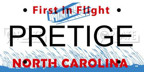PRETIGE North Carolina License Plate