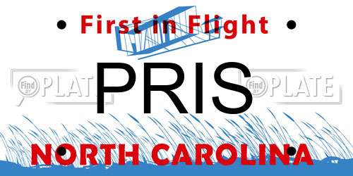 PRIS North Carolina License Plate