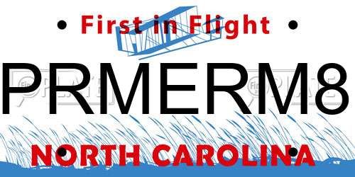 PRMERM8 North Carolina License Plate