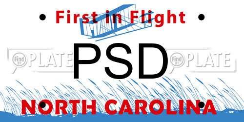 PSD North Carolina License Plate