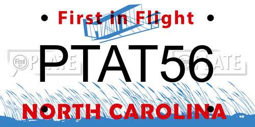PTAT56 North Carolina License Plate