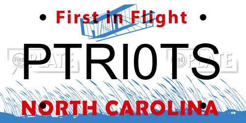 PTRI0TS North Carolina License Plate