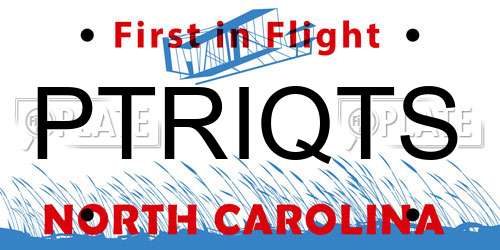 PTRIQTS North Carolina License Plate