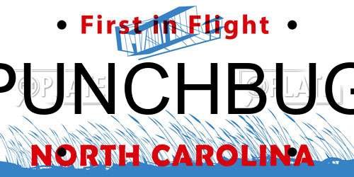 PUNCHBUG North Carolina License Plate