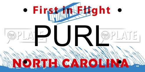PURL North Carolina License Plate