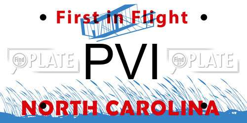 PVI North Carolina License Plate