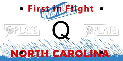 Q North Carolina License Plate