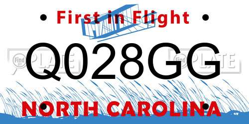 Q028GG North Carolina License Plate