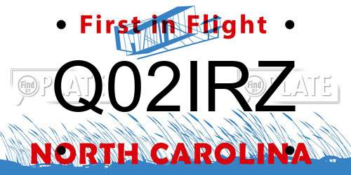 Q02IRZ North Carolina License Plate