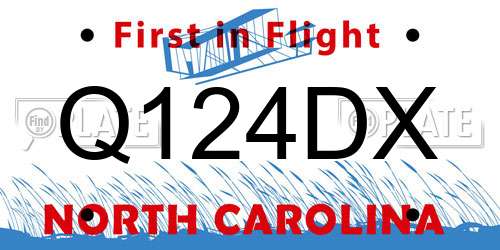 Q124DX North Carolina License Plate