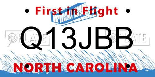Q13JBB North Carolina License Plate