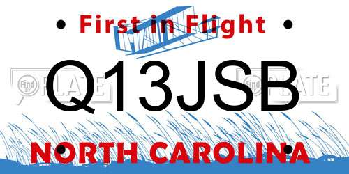 Q13JSB North Carolina License Plate