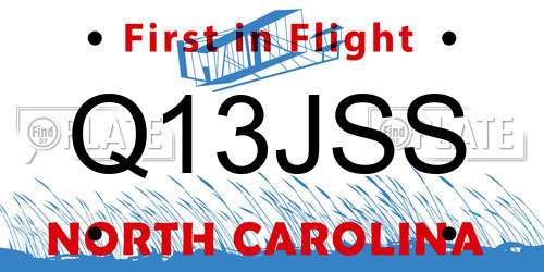 Q13JSS North Carolina License Plate