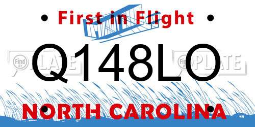 Q148LO North Carolina License Plate