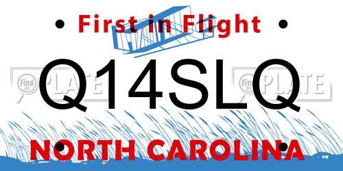 Q14SLQ North Carolina License Plate