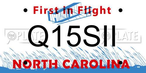 Q15SII North Carolina License Plate