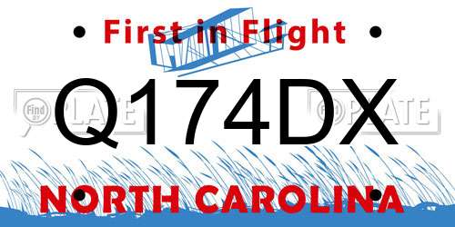 Q174DX North Carolina License Plate
