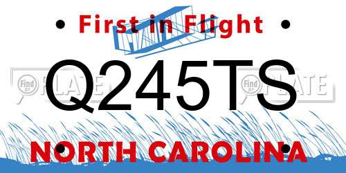 Q245TS North Carolina License Plate