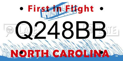 Q248BB North Carolina License Plate