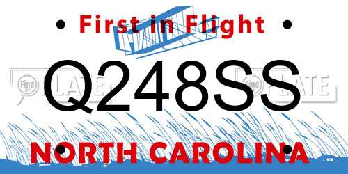 Q248SS North Carolina License Plate