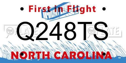 Q248TS North Carolina License Plate