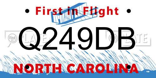 Q249DB North Carolina License Plate