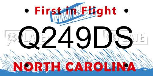 Q249DS North Carolina License Plate