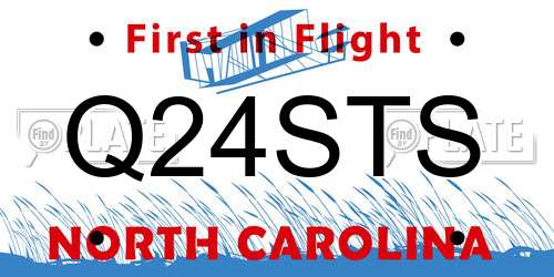 Q24STS North Carolina License Plate