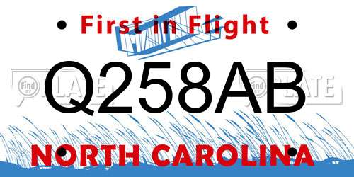 Q258AB North Carolina License Plate