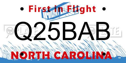 Q25BAB North Carolina License Plate