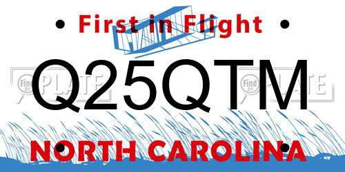 Q25QTM North Carolina License Plate