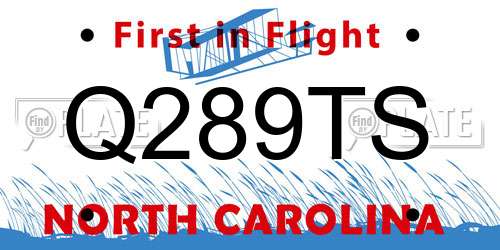 Q289TS North Carolina License Plate