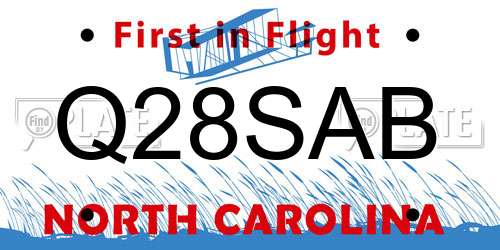 Q28SAB North Carolina License Plate