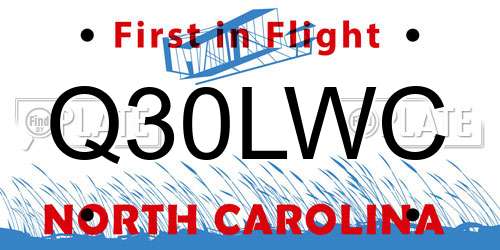 Q30LWC North Carolina License Plate