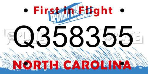 Q358355 North Carolina License Plate