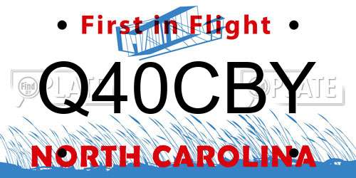 Q40CBY North Carolina License Plate