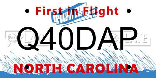Q40DAP North Carolina License Plate