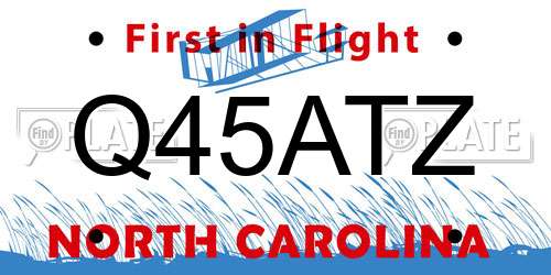 Q45ATZ North Carolina License Plate