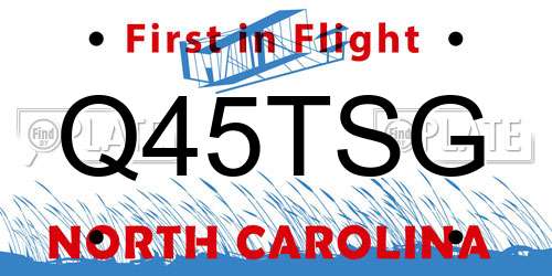 Q45TSG North Carolina License Plate