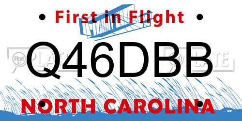 Q46DBB North Carolina License Plate