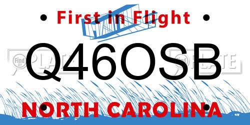 Q46OSB North Carolina License Plate