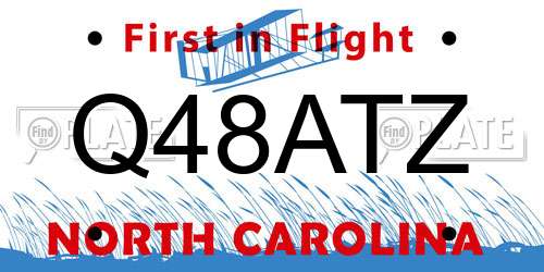 Q48ATZ North Carolina License Plate