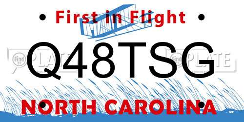 Q48TSG North Carolina License Plate