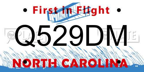Q529DM North Carolina License Plate
