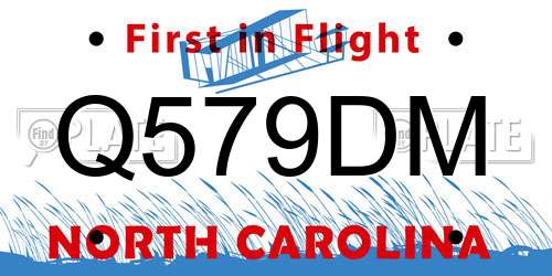 Q579DM North Carolina License Plate