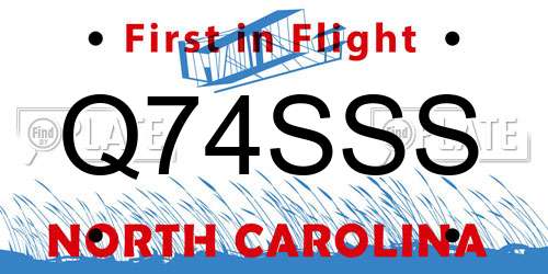 Q74SSS North Carolina License Plate