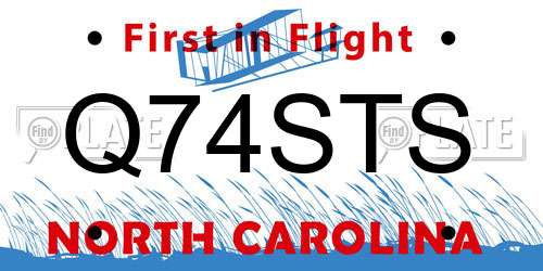 Q74STS North Carolina License Plate