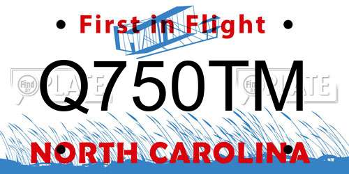Q750TM North Carolina License Plate