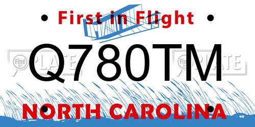 Q780TM North Carolina License Plate